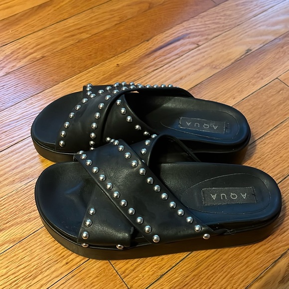 Aqua studded sandals size 7 - Picture 1 of 1